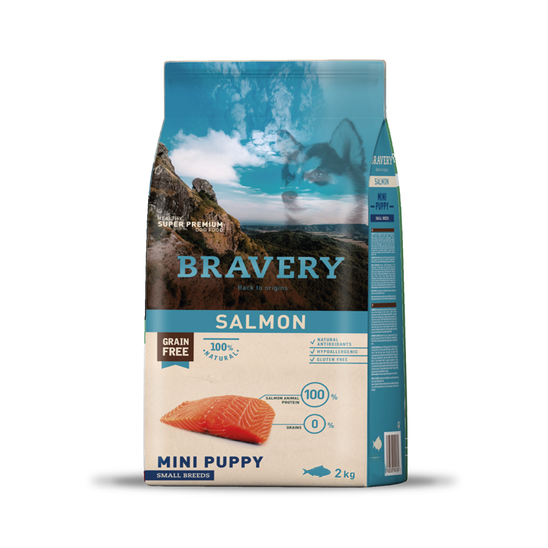 Bravery salmon perro mini puppy 2KG