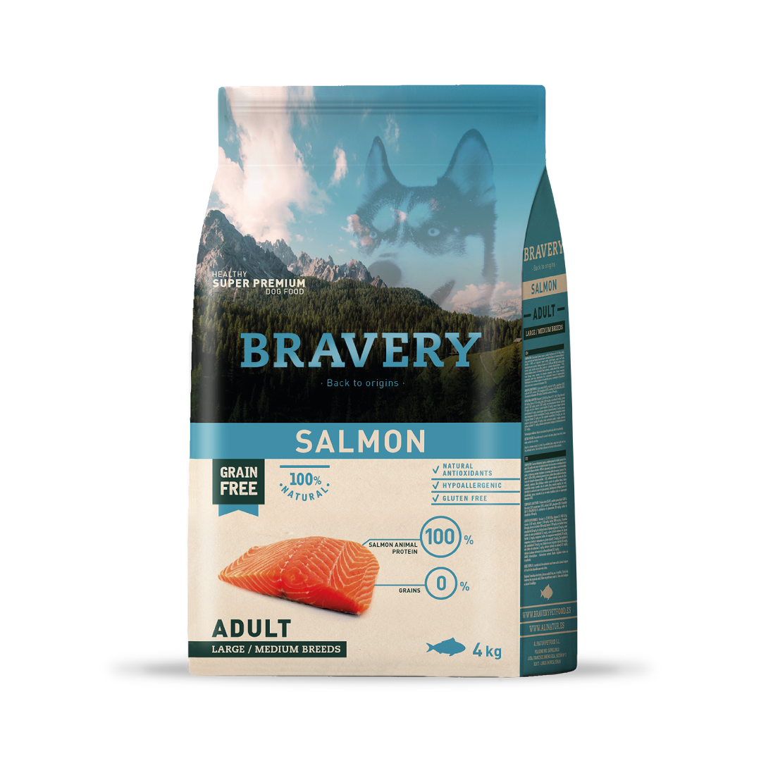 Bravery salmon perro adulto 4KG