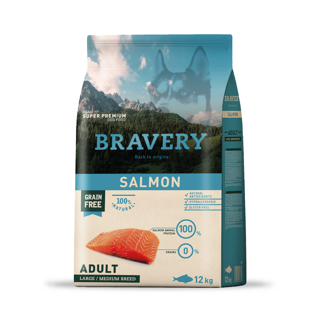 Bravery salmon perro adulto 12KG