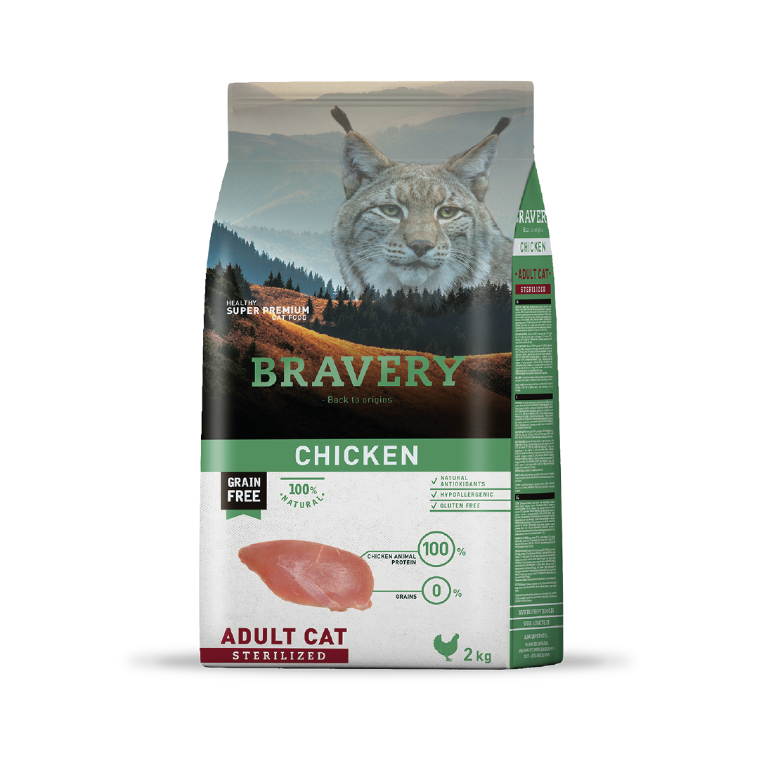 Bravery chicken gato adulto esterilizado 2KG