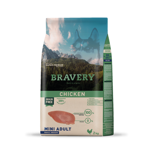 Bravery chicken perro mini adulto 2KG