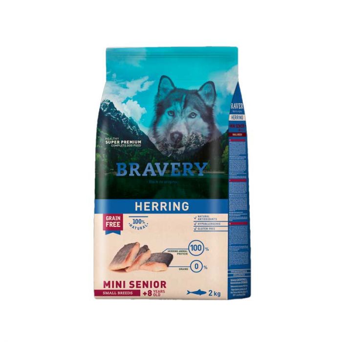 Bravery herring perro senior +8 2KG