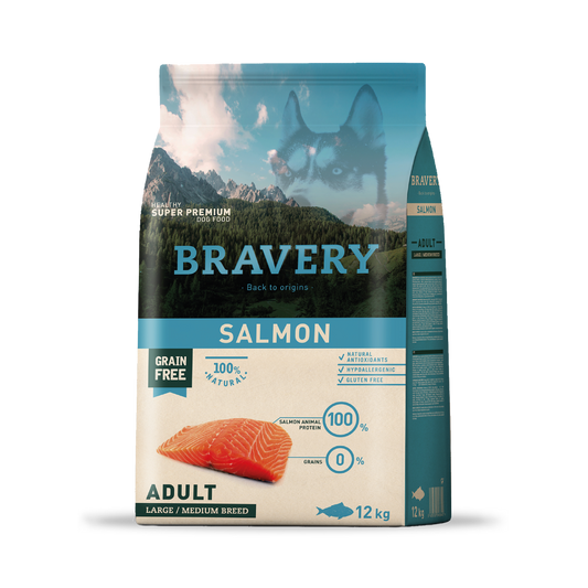Bravery salmon perro adulto 12KG
