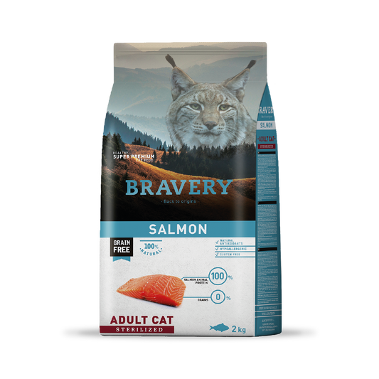 Bravery salmon gato adulto esterilizado 2KG