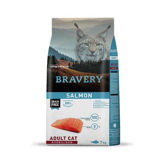 Bravery salmon gato adulto esterilizado 7KG