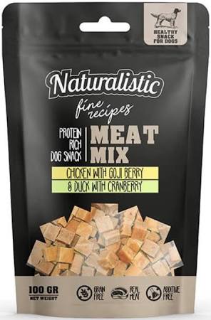 Snack Naturalistic meat mix chicken with goji berry and duck with cranberry 100GR