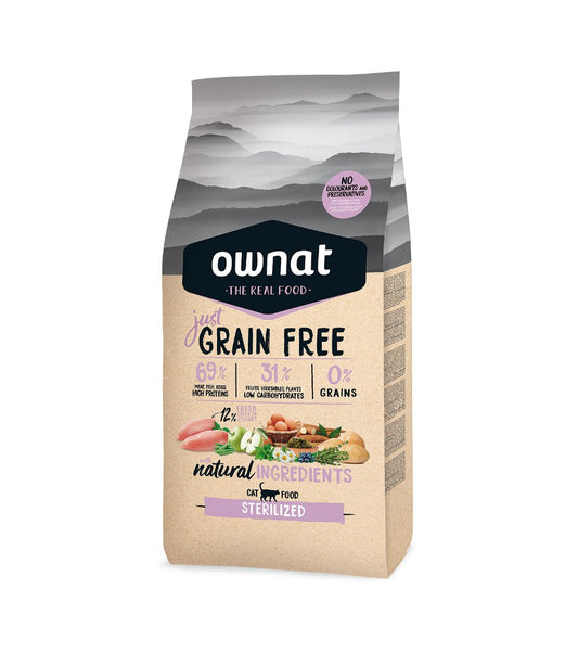Ownat Grain Free Gato Esterilizado 3Kg
